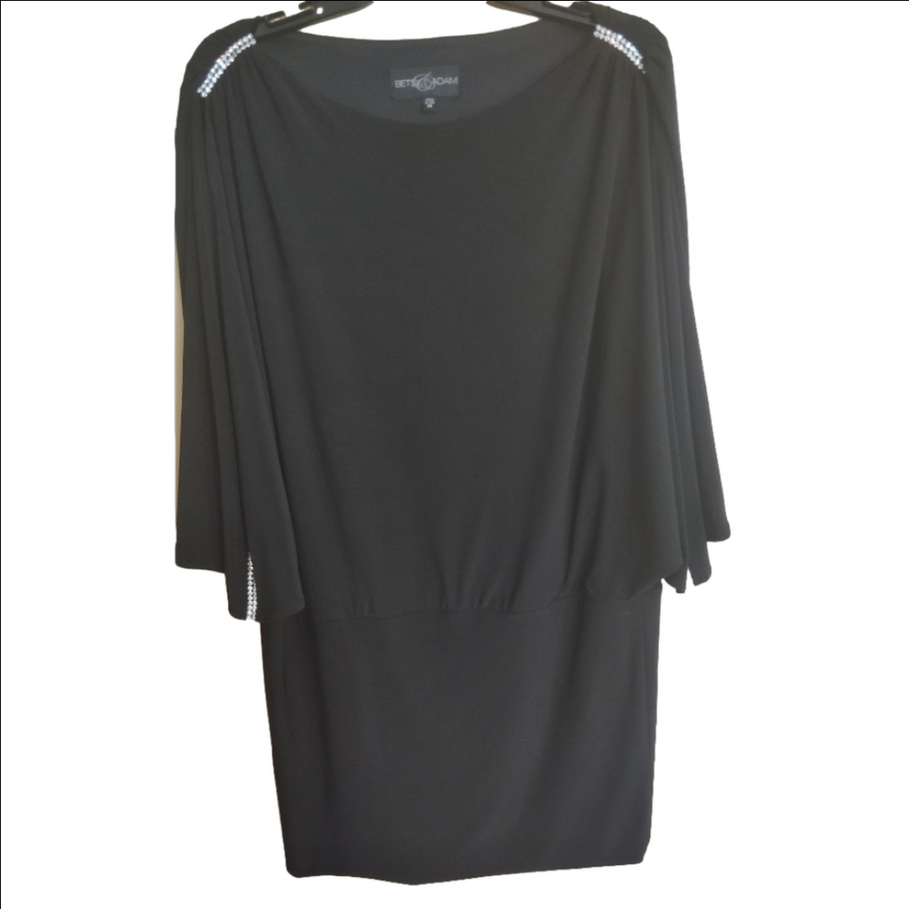 Ladies sz.14 Elegant Black Dress by Betsy and Adam